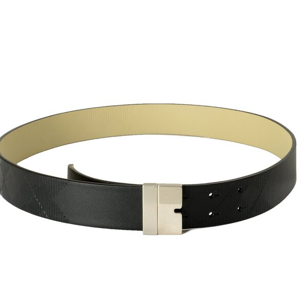 Burberry "Cut RV" Black/Hunter Reversible Leather Belt US 36 IT 90 - Picture 2 of 6
